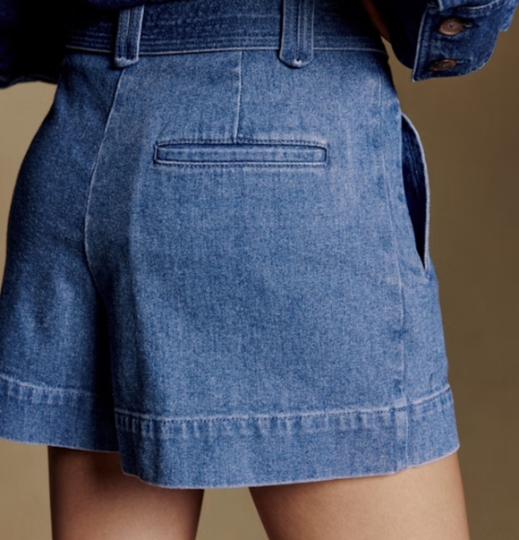 Sezane Rome New Shorts Deep Blue 36 NWOT - Picture 3 of 11